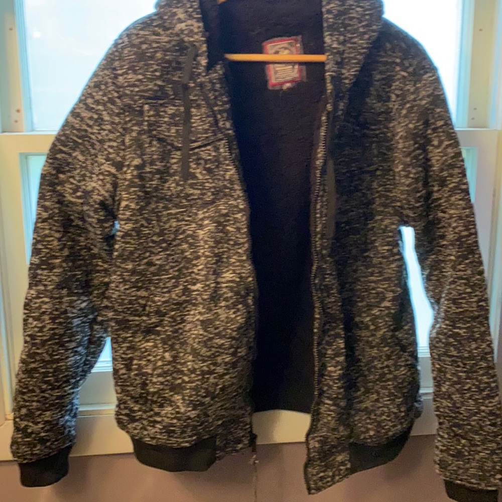 Polo fleece zip up sweatshirt with fleece inside